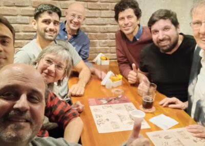 En sentido antihorario: Cecilia Smoglie, Germán Serrano,  Santiago Serebrinsky, Germán Guido Lavalle, Paulo de los Santos, Juana Gervasoni, Alan Pérez Winter y Pablo Santa Ana.